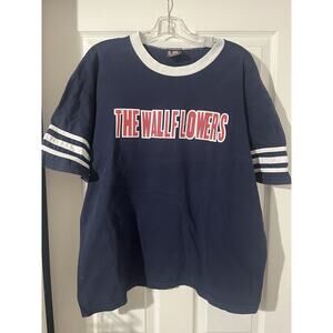 Vintage The Wallflowers Shirt Sz L Navy Blue Giant Band Tee 90s Rock